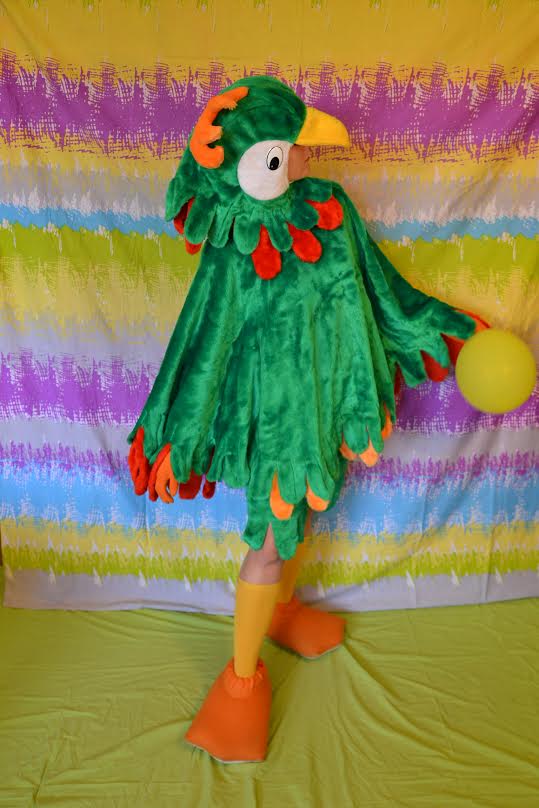 Mascot: Costume of a Green Parrot