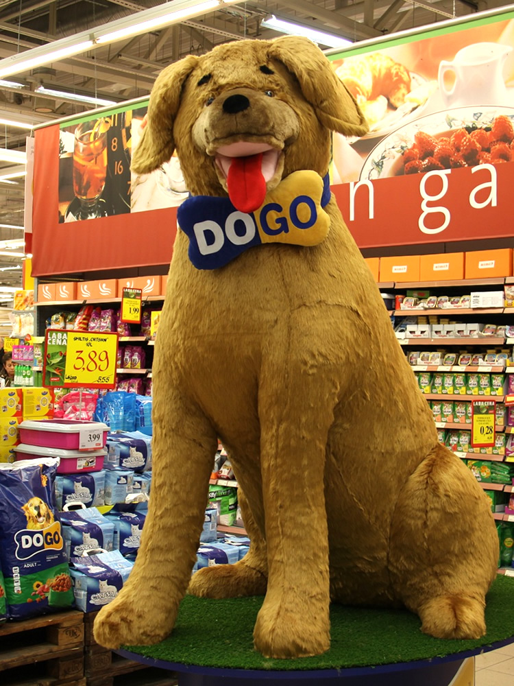 Stationary promo mascot: Dogo dog