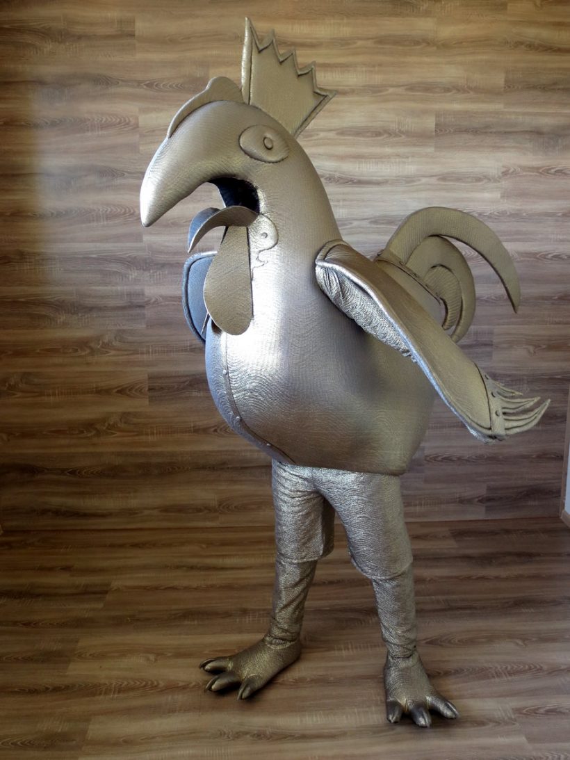 JCI Latvia’s mascot: The Riga rooster costume