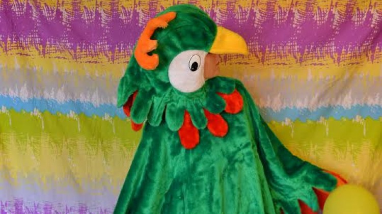 Mascot: Costume of a Green Parrot