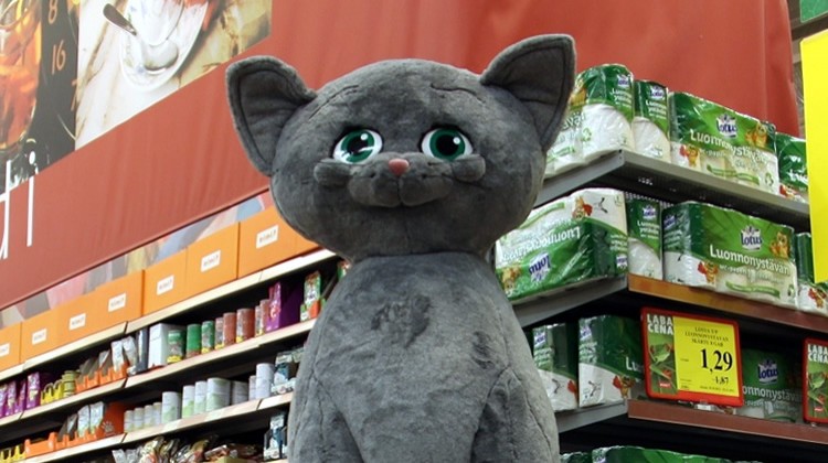 Stationary promo mascot: Whiskas cat