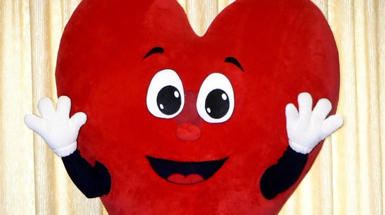 Mascot: Large plush heart