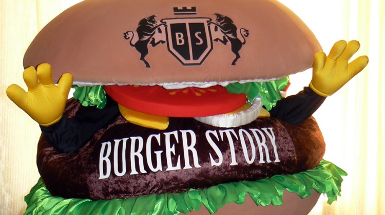 Burger Story’s mascot: Burger costume