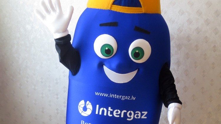 Intergaz’s mascot: Gas cylinder costume