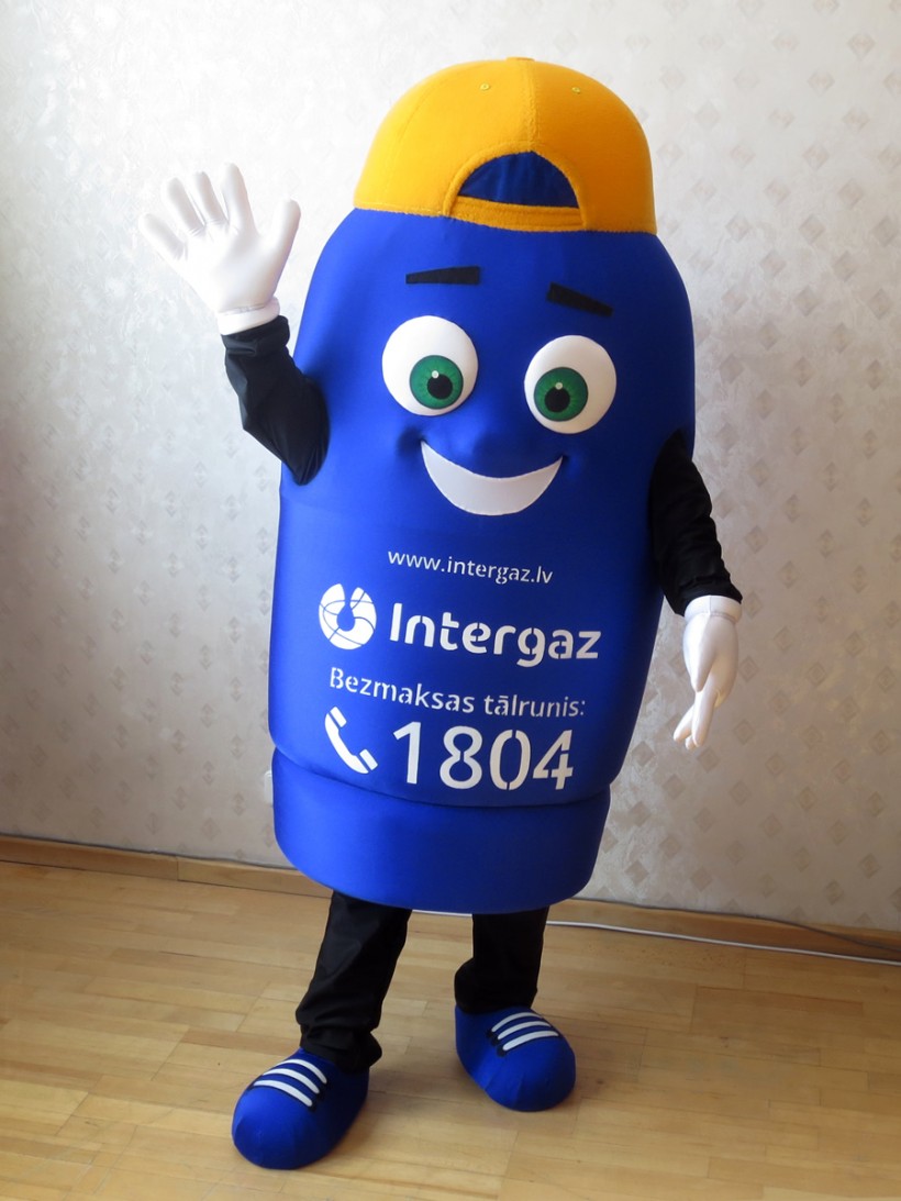Intergaz’s mascot: Gas cylinder costume