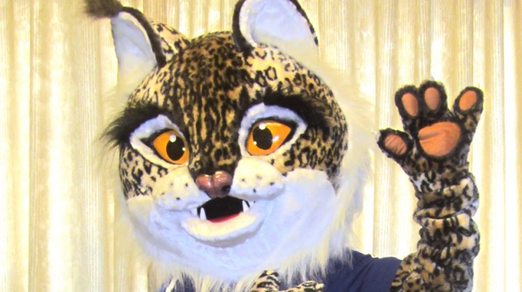 FC Ventspils’ mascot: Lynx costume