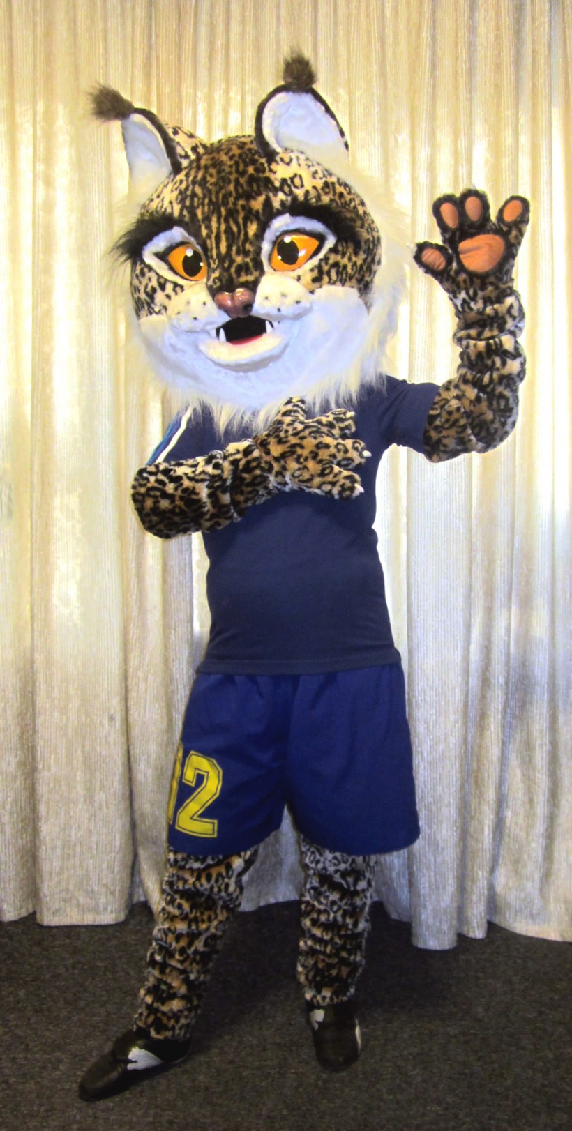 FC Ventspils’ mascot: Lynx costume