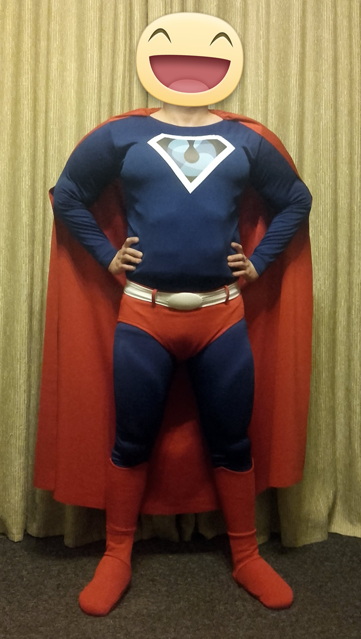 Intergaz’s mascot: Superhero costume